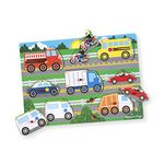 Melissa & Doug Wooden Toys Vehicle Peg Boards for Children, Learning Toys for 2 Year Old Girls & Boys Toddler Puzzles Gifts, Kids Wooden Puzzles for 2 Year Olds, Jigsaws for Children Age 2 3 4