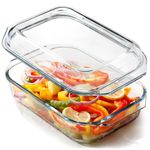 2.1L Glass Casserole Dish With Glass Lid Glass Bakeware Glass Microwave Casserole Dish Lidded Oven Cookware