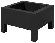 AMAZ HOME Square Metal Fire Pit with Stand, 70 cm Wide & 40cm Height, Rada Metal Square Fire Pit, Black