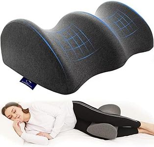Leg Pillow for Sleeping Hip Pain,Memory Foam Knee Pillow for Side,Back Sleepers, Wedge Contour Knee Support Cushion Pillow for Lower Back/Sciatica Pain Relief, Pregnancy/Washable Cover