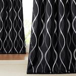 NICETOWN Blackout Curtain Panels 84 inches - Light Reducing Thermal Insulated Solid Grommet Blackout Curtains/Panels/Drapes for Living Room/Nursery/Kids Room (Set of 2, 52 inches by 84 Inch, Black)