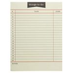 Graphique Library Card to-Do List Notepad | 150 Tear-Away Sheets | Task Planner | Daily Organizer | Memo Writing Pad | Priority Checklist | Undated | 6” x 8”