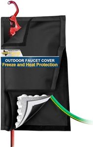 Cholila Cover Outdoor Faucet Cover - 25"H x 13.5"W - Black, Hydrant Cover Freeze Protection for RV Park, Yard Hydrant & Sprinkler Systems, Winter & Summer Faucet Insulation
