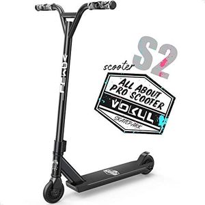 VOKUL S2 Tricks Pro Stunt Scooter with Stable Performance - Best Entry Level Freestyle Pro Scooter for Age 7 Up Kids,Boys,Girls - CrMo4130 Chromoly Bar - Reinforced 20" L4.1 W Deck