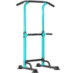 SogesPower Power Tower Dip Station Pull Up Bar for Home Gym Adjustable Height Strength Training Workout Equipment,Blue