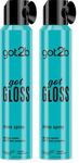 got2b gotGLOSS hair spray finish for glossy and glass-like hair, frizz control and heat protection for sleek hair 200ml (Pack of 2)