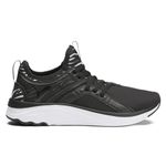 PUMA Womens Softride Sophia Zebra Running Sneakers Shoes - Black, Black/White, 6 UK