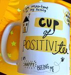 DAYS Cup of POSITIVI-Tea, Motivational Mug Ceramic 325ml Motivational Quote Printed Coffee Mug and Tea Cup for Gift to Friend, Brother, Motivational Gift Fathers Gift Mugs