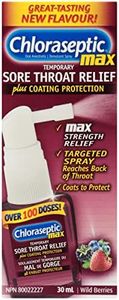 Chloraseptic Max Sore Throat Relief Spray Plus Coating Protection, Wild Berries Flavour, 3ml