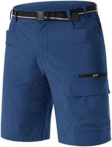 TACVASEN Mens Hiking Cargo Shorts Casual Golf Dress Shorts Hiking Lightweight Quick Dry Breathable Outdoor Summer Fishing Camping Blue 40