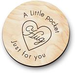 EDSG 1 x Wooden Little Pocket Hug Heart Token | Keyring | Keepsake Gift for Love | Gift for Friends Family Couple | Thinking of You Gift (No Hole)