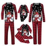 2024 Christmas Pajamas for Family Couple Matching Christmas Pajamas Set Gift Xmas Holiday Party PJS Sets, L - Black, Small