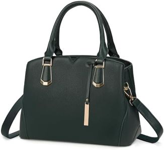 NUBILY PU Leather Purses for Women Top-Handle Handbag Branded Designer Handbags for Women Waterproof Shoulder Bag for Work Casual Womens Crossbody Tote Purse with Shoulder Strap Cute Satchel Bag Green