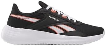 Reebok Women's LITE 4 Running Shoes, Black/SUPERCHRG Coral/White, 7 UK