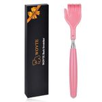 Back Scratcher, WOVTE Extendable Back Scratcher for Men Women Adults, Multifunctional Telescopic Back Scratcher, Stocking Fillers Novelty Gifts for Men Christmas Gifts for Women Men Adults (Pink)