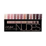 L.A Girl Eyeshadow Palette - 12 Shades, High Pigmented, Long Wearing & Easily Blendable, Matte, Shimmery & Metallic Finish, Beauty Brick Nudes - 12g