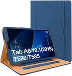 Danycase Case for Samsung Galaxy Tab A 10.1 2016 SM-T580/T585(Not for 2019 Model), Folio Case Cover for SM-T580 T585 2016 Version,with Document Card Pocket, Multiple Viewing Angles(Navy)