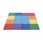 ECR4Kids SoftZone Square Dance Activity Mat, Folding Playmat, Assorted