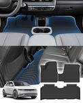 Sunsdrew Floor Mats for 2022 2023 2024 2025 Hyundai Ioniq 5 TPE Trunk Mat All Weather Odorless Anti-Slip Floor Liners 1st&2nd Row Full Set Car Mats for 2025 Hyundai Ioniq 5 Accessories