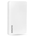 SUHSAI External Hard Drive USB 2.0 Hard Disk Storage and Backup Portable Hard Drive Memory Expansion - Ultra Slim 2.5 inch HDD Compatible with PC, MAC, Laptop, Desktop, Chormebook (100GB, White)