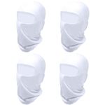 SHEVERCH 4 Pack Ski Mask for Men Women Balaclava Full Face Head Cover Skiing Motorcycle Football, 4pack-white, One Size