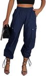 GRAPENT Parachute Pants for Women W