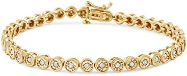 1.0 cttw Miracle Plate Set Diamond Design Tennis Bracelet (I-J Color, I3 Clarity) – Choice of Metal Colors, 7, Metal, Diamond,