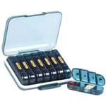 Premium Unbreakable Medicine storage organizer- Waterproof Medicine organizer box- Medicine Box, 7 days Medicine Box For Home-Large Pill Organizer Box Case (Blue-4 Compartment)