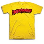 Old Glory Men's Hulk Hogan - Hulkamania Yellow Soft T-Shirt - Large Yellow