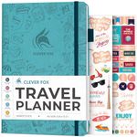 Clever Fox Travel Journal – Vacation Planner with Budget Plan, Packing List, Expense Tracker & Trip Journal – Travelling Itinerary Organizer for Women, Men & Couples – A5 Size, Aquamarine