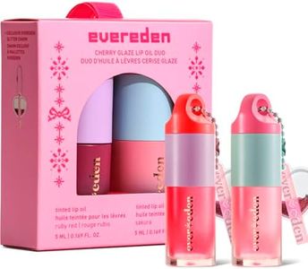 Evereden Kids Tinted Non Toxic Lip Gloss Gift Set: Ruby Red & Sakura Pink, Non Toxic and Vegan Makeup for Kids - Hydrating Lip Gloss with Cherry, Peach, & Cranberry Oils - Gift Set with a Box