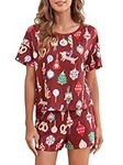 Fisoew Womens Christmas Pajamas Set