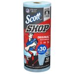 Scott® Shop Towels Original™ (75130), Original Blue Shop Towels, 9.4"x11" sheets (55 Towels/Roll, 30 Rolls/Case, 1,650 Towels/Case)