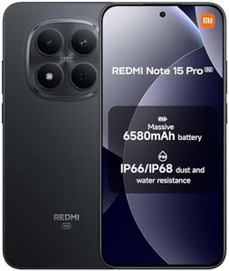 XIAOMI Redmi Note 15 Pro 5G, Smartphone 12+512 GB, Massive 6580mAh Battery, IP66/IP68, New 200MP Camera, 6.83" AMOLED Display, Black, Warranty 2 years, Charger Not Included