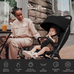 Silver Cross Clic 2 Compact Stroller – Lightweight Foldable Pushchair