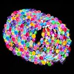 HONLYNE 100 PCS LED Flower Crowns Headbands, Light Up Flower Crowns For Women, Glow in the Dark Headband for Wedding Reception Birthday Christmas Mardi Gras Cosplay Princess Party Favors