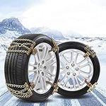 Blueshyhall Universal Anti-Skid Tire Snow Chains 8 PCS fit Car Wheel Tyres 165-215mm