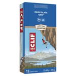 Clif Bars - Energy Bar / Nutritional Protein Bar - Chocolate Chip - Plant Based Protein - 12 x 68 g