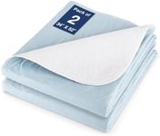 2 Packs Reusable Incontinence Bed Pad, 34X52 Inch Washable Pee Pads, Waterproof Bed Pad & Pet Pad, Perfect for Kids, Adults, The Elderly and Pets