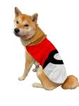 ComfyCamper Red and White Dog Costume - X Large Medium Small French Lab Retriever Pet Cosplay Halloween Costumes Ball (Large, Cape)