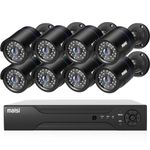 maisi 8CH CCTV Camera Systems, 8pcs 2MP HD Surveillance Outdoor Cameras, 1080P DVR Home Recorder System (APP/Email Alerts, Remote Access, Motion Detection, Night Vision, Waterproof, NO Hard Drive)