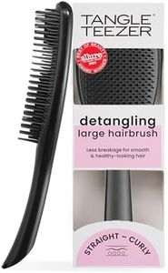 Tangle Teezer | The Large Ultimate Detangler Hairbrush for Wet & Dry Hair | Eliminates Knots & Reduces Breakage | Black Gloss