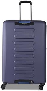 Hedgren GRIP LARGE Expandable Spinner Luggage – Durable Polycarbonate with TSA Lock, Double-Coil Zippers, 4 Spinner Wheels & Multiple Handles - 29" (Peacoat Blue)