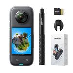 Insta360 Get-Set Kit- Insta360 X3 Waterproof 360 Action Camera with 1 2 48Mp Sensors, Active HDR Video, 72Mp 360 Photo, 4K Single Lens, 60Fps Me Mode, Stabilization, 2.29 Touchscreen, Ai Editing