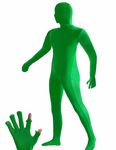 Dokiory Green Bodysuit Unitard Jumpsuit Costume Full Body Suit Green Screen Suit Zentai for Men, Green, X-Large