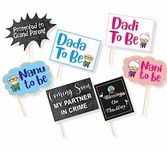 Untumble Baby Shower Props | Mom to Be Dad to Be Photoshoot Props | Baby Shower Decoration Items Set for Parents & Grandparents| Props for Maternity Photoshoot | Pack of 7