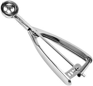 Mini Cookie Scoop, 2/3 Tbsp/ 0.4 OZ, 1.18 inch/ 30 MM Ball, 18/8 Stainless Steel Mini Ice Cream Scoop, Secondary Polishing