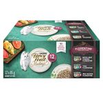 Fancy Feast Medleys Wet Cat Food, Florentine Collection Variety Pack 3 Flavours - 85 g Can (12 Pack)