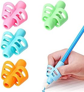 T Tersely 4 Pack for Pencil Grips Kids Handwriting, Ergonomic for Pencil Grips Preschoolers Toddlers Boys Girls, Hollow Ventilation Pen Grip for Lefties or Righties, 4 Colors