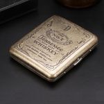 CLA6 Metal Cigarette Case | Smart Internal Divider | Airtight and Moisture-resistant | Pocket size | eBook and Gift Box Included | Unisex | (20 Cigarettes, King Size, JD’s)